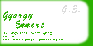gyorgy emmert business card