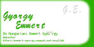 gyorgy emmert business card